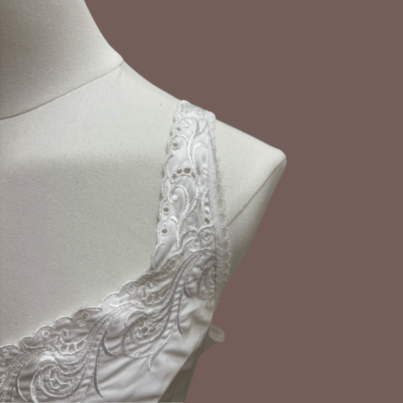 Vanity Fair Lace Camisole | White Satin | Size 38 | Vintage 70s - Picture 3 of 5